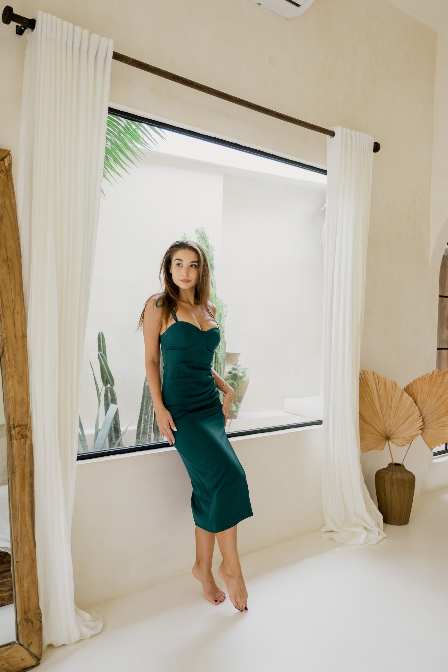 Bailey Padded Midi (Forest) - XS