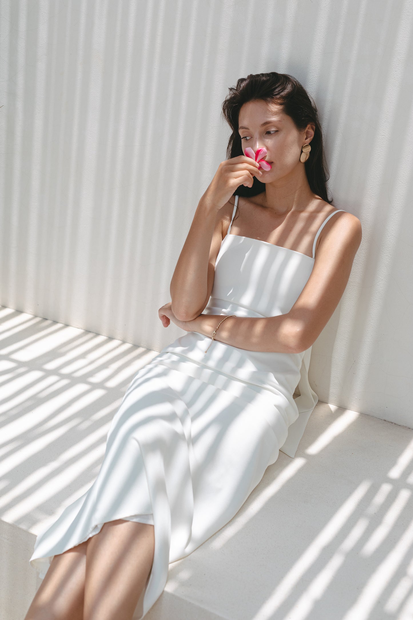 Cienna Padded Column Midi (Ivory)